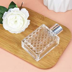 Botella de Perfume Rectangular Moderna de Lujo, 100 ml, Vidrio, Tapa Plateada, Fácil de Abrir, Sellado Hermético, Botella Vacía para Envasado de Perfume <span class=keywords><strong>TAIBO</strong></span> - Product Image 5