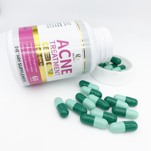 Capsules anti-acné pour adultes certifiées Halal, à base de niacinamide et de probiotiques - Acné cystique, cicatrices d'acné, taches brunes, détoxification naturelle de la peau - Product Image 6