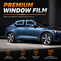 Film pour vitres de voiture ultra noir 5% VLT, haute confidentialité, contrôle de la chaleur solaire, teinte pour vitres automobiles