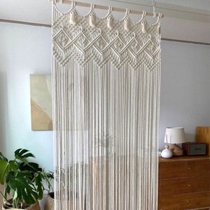 Nuovo stile artigianato lussuoso divisorio in <span class=keywords><strong>macramè</strong></span> tenda da parete appesa a mano Boho sfondo per matrimonio <span class=keywords><strong>tende</strong></span> da cucina - Product Image 3