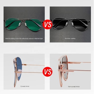 Gafas de Sol de Aviación Retro 2024 con Logotipo Personalizado, Doble Puente Metálico, Protección UV400, Antideslumbrantes, para Conducir, Hombres y Mujeres - Product Image 3