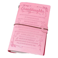 Nouveau carnet rose à succès avec porte-cartes, sac de rangement, logo personnalisable, carnet de voyage créatif A6
