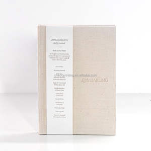 Diario de Bebé con Cubierta de Lino Color Marfil, Impresión Personalizada, para Regalo de Baby Shower - Product Image 2