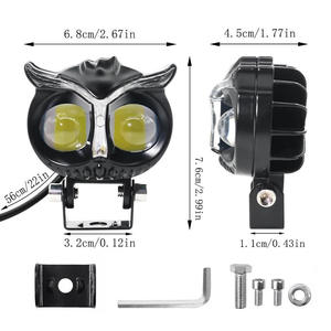 Faro LED RGB con Lente Intermitente Blanca y Ámbar para Motocicletas, 40W de Potencia, IP67, Luz Nocturna, Espejo Retrovisor, Panel Trasero Blanco - Product Image 3