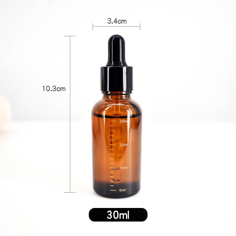15ml 20ml 30ml 50ml glass skin care Essential oil bottle frosted amber dropper essence bottle