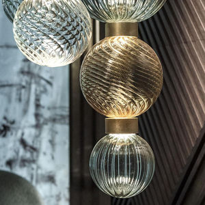 Decoración Interior de diseño nórdico, globo transparente ámbar, redondo, diseño de creación, lámpara colgante para el hogar y <span class=keywords><strong>restaurante</strong></span> - Product Image 3