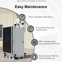 Système de sécurité mobile solaire BIGLUX HiCUBE avec tour de surveillance CCTV, entrée 24V, hauteur 9m, batterie au lithium, autonomie de 5 jours