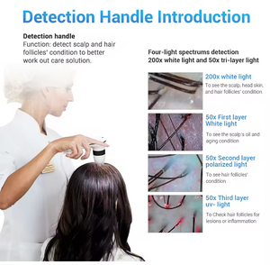 5 in 1 Scalp Detection Hair Growth Head Massage Machine With Nano Spray Gun Meridian Brush Hair Scalp Analyzer - Product Image 4