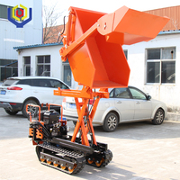 Benzinmotorbetriebener Frontlader Mini-Lader Gummiketten-Transporter Raupenmini-Dumper 1 Jahr Garantie 1000KG Traglast