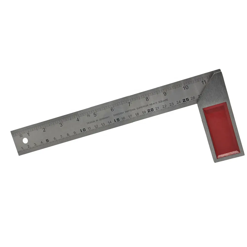 SHIND Heavy Duty 12 Inch Stainless Iron Try Square Angle Scale Speed Measuring Tool For Engineer Carpenter