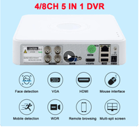 HD 5MP DVR 4/8 canaux CCTV AHD hybride DVR 1080P 5in1 enregistreur vidéo pour AHD TVI CVI CVBS caméra analogique caméra IP