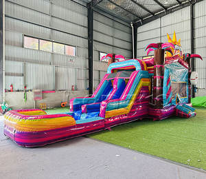 Castello Gonfiabile Commerciale, Scivolo Gonfiabile per Parco Acquatico Estivo, Combo Gonfiabile per Acqua - Product Image 2