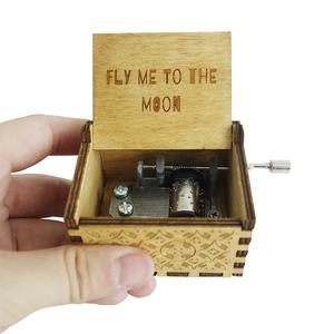 Carillon in Legno a Manovella 'Volami sulla Luna' per Regali, Vendita all'Ingrosso - Product Image 5