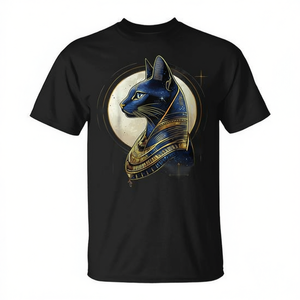 Camiseta con diseño de gato Bastet del dios egipcio, mitología del antiguo Egipto, diseño unisex, talla para adultos - Product Image 2