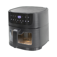 Friteuses à air intelligentes WiFi Tuya 6L avec écran numérique et fenêtre visible, cuisinière électrique sans huile, contrôle par application pour la cuisine et la maison