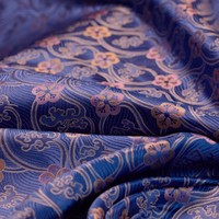 Vente directe d'usine, tissu en soie pure à 100%, motif chinois rétro, texture de fleurs ondulées, tissu personnalisé, textiles en soie de haute qualité