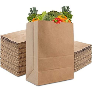 Sac en papier alimentaire Kraft recyclable personnalisé 12x7x17 épicerie, sac en papier alimentaire résistant à la graisse pour hamburger - Product Image 4