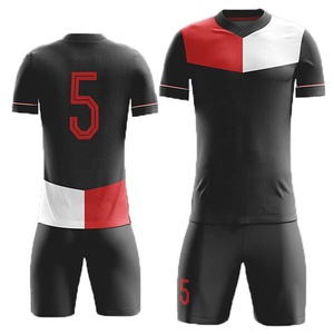 Noir marron haute qualité Promotion Football maillot ensembles en gros Sublimation Football uniforme 2022 nouveau Design - Product Image 5