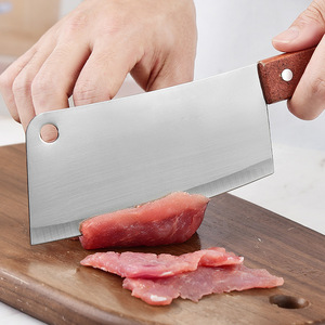 Stainless Steel <b>Slicing</b> <b>Knife</b> 8-9.9 In Redwood Handle Durable Multi Purpose Kitchen <b>Knife</b> For Meat Cutting - Product Image 3