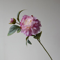 Bunga Peony Buatan Gaya Eropa Premium yang Menyerupai Asli, Bunga Palsu yang Indah untuk Dekorasi Ruang Tamu Rumah.