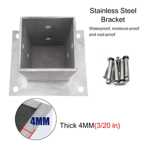 Tự làm trang trí có thể điều chỉnh 2 inch Kim loại sàn kim loại mạnh nhất Neo gỗ hàng rào bài - Product Image 2
