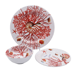 Amuse-gueule de mariage tropical, 7 pièces, fabrication de coquille en mélamine, dîner ovale, <span class=keywords><strong>plateau</strong></span> de dinde, vente en gros - Product Image 4