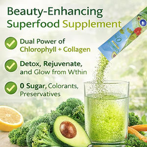 Échantillons Gratuits OEM : Poudre <span class=keywords><strong>de</strong></span> Collagène Super Alimentaire aux Fruits et <span class=keywords><strong>L</strong></span>égumes, Probiotiques, Poudre <span class=keywords><strong>de</strong></span> Collagène pour la Perte <span class=keywords><strong>de</strong></span> Poids et la Détoxification - Product Image 3