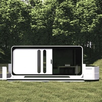 Maison modulaire préfabriquée en conteneur à 1 chambre, avec structure en acier et panneaux sandwich, pour habitation