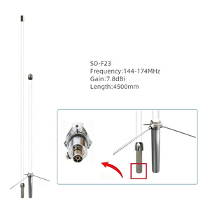 เสาอากาศสถานีฐาน F22 F23 คุณภาพสูง 3.2 ม. แบบ Diamond VHF Omni ไฟเบอร์กลาส หัวต่อ SO239/N ตัวเมีย เสาอากาศสื่อสารคุณภาพดี - Product Image 2