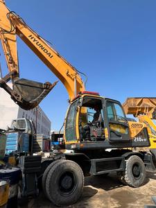 Hyundai 210 excavadora de ruedas 210w-9 excavadoras equipos de construcción máquinas usadas a la venta 210 W neumáticos nuevos estado original - Product Image 2