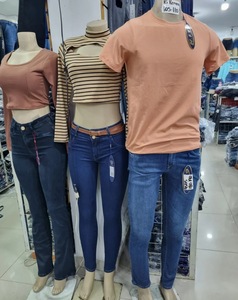 <span class=keywords><strong>Jeans</strong></span> Cargo Estivi da <span class=keywords><strong>Donna</strong></span>, Vita Alta, Multi-Tasche, Gamba Larga, <span class=keywords><strong>Denim</strong></span> Traspirante, Stile Dritto, Vestibilità Comoda - Product Image 4