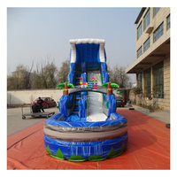 Toboggan aquatique gonflable de 19 pieds, toboggan gonflable humide et sec pour intérieur/extérieur, taille personnalisée en PVC pour utilisation en parc aquatique