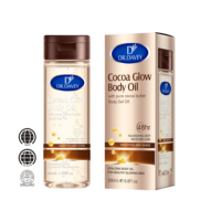 Huile corporelle DR.DAVEY Cocoa Glow 200ml, beurre de cacao, hydratation intense 48h, éclat lumineux, protection, hydratation, gel huileux pour le corps