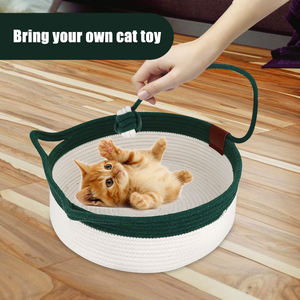 Grotte de lit pour chat mignon et doux de qualité supérieure avec jouet à balles - Product Image 3