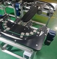 Convoyeurs à rouleaux motorisés pour palettes, système automatisé de manutention de palettes en acier inoxydable avec options de plateformes tournantes à montage fixe