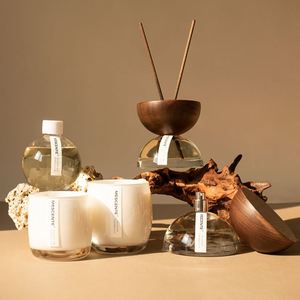 Mescenite Luxury Home Reed Diffuser Set with <b>Candle</b> and Room Spray Long Lasting Scent - Product Image 1