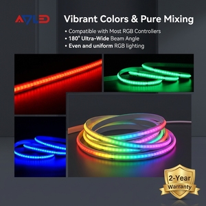 Tira de Luces LED RGB COB sin Puntos, 576 LED/m, 24 V, Sin Juntas de Soldadura, Flexible, de Rollo a Rollo, para Hogar Inteligente y PC - Product Image 1