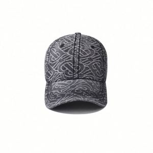 หมวกเบสบอลลายตารางเพชรผ้ายีนส์ฟอกสีสำหรับผู้ชายและผู้หญิงรุ่นใหม่ปี 2024 คุณภาพสูง กันน้ำ - Product Image 3