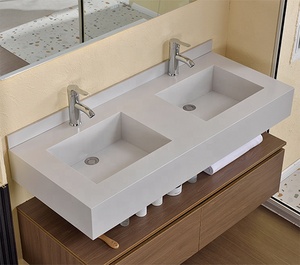 Vente en gros d'usine Meuble-lavabo de salle de bain au design italien moderne <span class=keywords><strong>avec</strong></span> lavabo en céramique et <span class=keywords><strong>miroir</strong></span> intelligent - Product Image 4