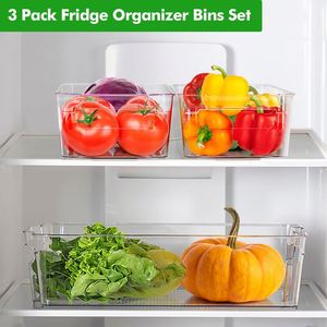 <b>Clear</b> Rectangle <b>Plastic</b> PET Eco-Friendly Injection Food Storage <b>Containers</b> 1-3L Capacity Freshness Preservation Refrigerator - Product Image 2