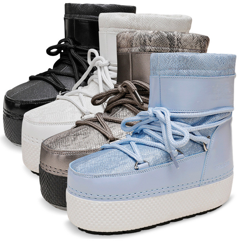 Glitter Moon Boots Elegant Winter Ankle Boots for All