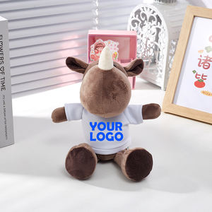 Оптовые плюшевые игрушки с индивидуальным логотипом, 100% полиэстер, наполнитель из ПП хлопка, милые игрушки в виде животных джунглей (лев, слон), подарок на День Благодарения - Product Image 6