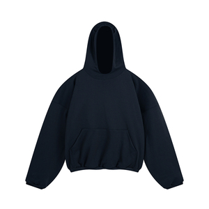 <span class=keywords><strong>Kanye</strong></span> <span class=keywords><strong>West</strong></span> personnalisé double couche surdimensionné épaule tombante Vintage lavé Street Wear poids lourd conception personnalisée pull à capuche vierge - Product Image 4