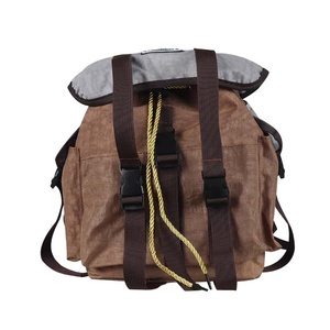 Unisex PU Large Waterproof Softback <b>Backpack</b> Zipper Closure Durable Camping Hiking Bag School Use Arcuate Shoulder <b>Strap</b> - Product Image 6