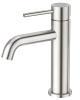 Robinet de lavabo en acier inoxydable, robinet de salle de bain à poignée unique, robinet d'eau froide