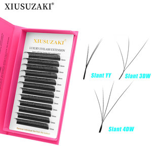 XIUSUZAKI Extensión de pestañas de etiqueta privada Extensión de pestañas de ventilador prefabricada OEM Slant Flying Fox <span class=keywords><strong>YY</strong></span> 3D 4D Extensión de pestañas - Product Image 1