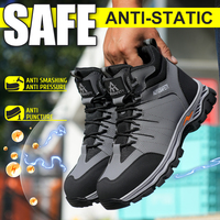 Chaussures de sécurité industrielles décontractées en toile OEM 2026 pour l'hiver, doublure en fourrure, semelle en caoutchouc antidérapante, anti-perforation, embout en acier, pour le travail en usine