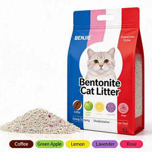 Litière pour chat en bentonite, agglomérante, longue durée de fraîcheur, pour conteneurs flexibles, OEM ODM - Product Image 1