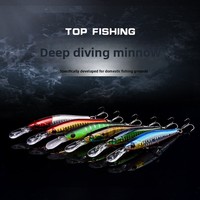 Leurre de pêche articulé type Minnow 65mm 75mm 5.6g 7.8g, flottant, appât dur, profondeur de plongée 1.5m pour achigan et culter