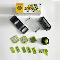 Keuken Accessoires Fabriek Groothandel 14 In 1 Food Cutter Vegetarische Ui Chopper Mandoline Slicer Multifunctionele Groentesnijder